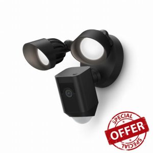 Ring Floodlight Camera Wired Plus | Latest Model | Black