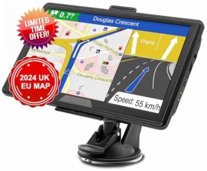 Jimwey Sat Nav for Car 2024 UK EU Map