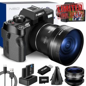 NBD 4K Digital Cameras for Photography - 48MP/60FPS Video Camera for Vlogging