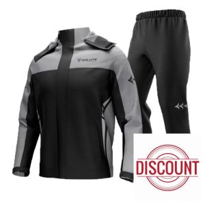 YEASQGS Motorcycle Rain Suit Reflective Waterproof Rain Gear 2 Piece Set with Jacket & Pant for Adult Cycling Riding Motorbike Sui