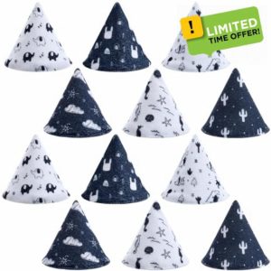 Yinkin 12 Pcs Baby Boy Pee Shield Cover for Baby Boy Pee Tents Reusable Pee Cap for Baby Strong Water Absorption Diaper Changing Accessory for Boys Newborn Birthday Gift