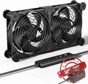 upHere gaming 2 x 120mm Dual Ball Bearing PC Fan