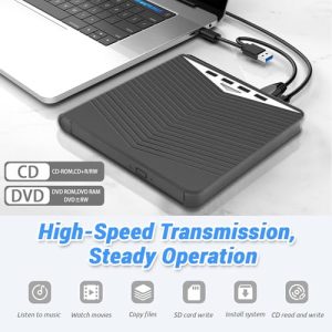 USB 3.0 and Type-C Portable CD DVD +/-Rw Drive Reader