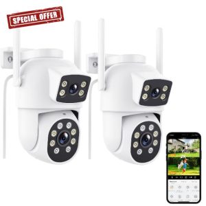 Reobiux Security Camera Outdoor with Dual Lens