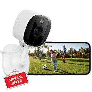 AOQEE Outdoor Security Camera - 2K CCTV Camera Systems IP65 Waterproof