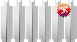 WELL GRILL Flame Distributor Gas Grill Stainless Steel Burner Cover Replacement Parts for EL Fuego Dayton 6 Burner