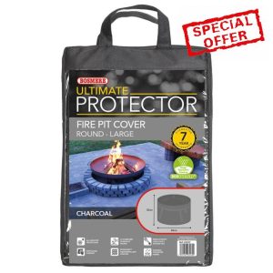 Bosmere Ultimate Protector Round Fire Pit Cover Large Charcoal U765C