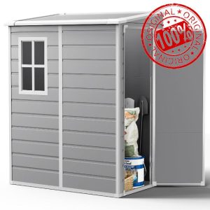 XEMQENER Lean to Garden Storage Shed with Floor