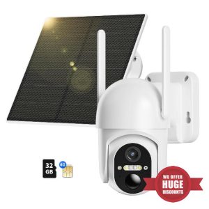 NUASI 4G LTE Security Camera Outdoor Wireless