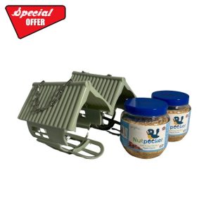 Grumpy Gardener NutPecker Hanging Bird Feeder House - Wild Birds Weatherproof Feeding Station