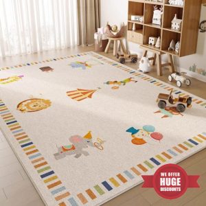Kids Area Rug Playmat for Toy Cars and Train