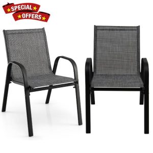 TANGZON Garden Dining Chairs Set of 2/4