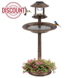 GYMAX Bird Bath Feeding Station