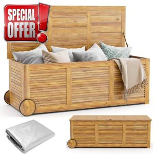 TANGZON 180L Outdoor Storage Box on Wheels
