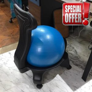 EXCLURA Blue Yoga Ball Chair for Office Desk