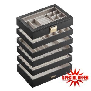 SONGMICS Stackable Jewellery Trays