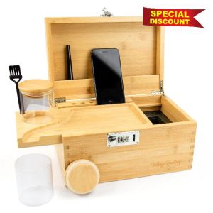 Decorative Lockbox Organizer for Home - Secure Storage Proof Box with Tray (Full set)