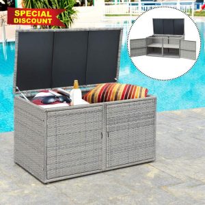 TANGZON 2-Tier Garden Storage Box