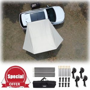 Top Lander Car Tent Camping SUV Sun Shelter Waterproof Universal Awning Canopy Anti-UV for Van Campervan Caravan Drive Away