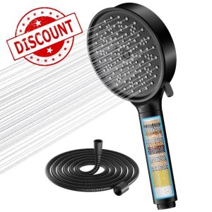 Cobbe Hard Water Filter Shower Head and Hose with 20 Stage Filter