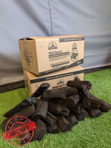 BBQ Hardwood Lump Charcoal Premium Restaurant Grade 10kg box - High Carbon - High Heat - No fillers or Chemicals XL Logs Eco-friendly sustainable