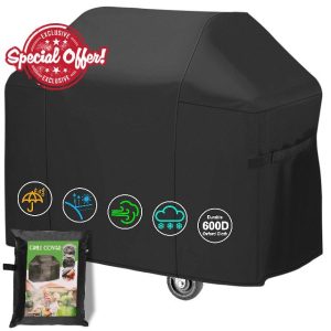 SEYBAO Waterproof BBQ Cover 600D Oxford Heavy Duty Large Barbecue Cover 57inch Windproof