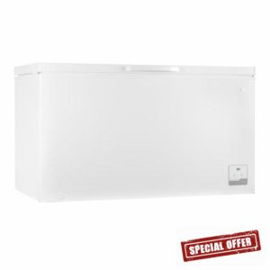 SIA SCF400WE Freestanding 400L White Chest Freezer With Wire Baskets