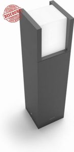 Philips LED Arbour Outdoor Pedestal Light [Anthracite - Cool White] For Outdoor Path Lighting