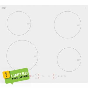electriQ 60cm 4 Zone Plug In Induction Hob - White