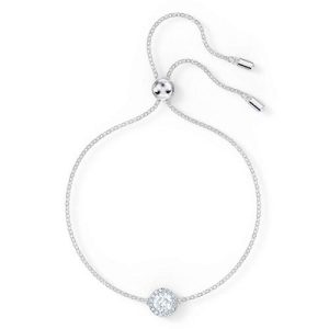 Brilliant White Crystals with Rhodium Plating and Adjustable Closure