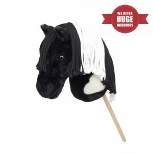 LeMieux Hobby Horse Razzle - Black and White Piebald - Realistic Head - Perfect for Kids
