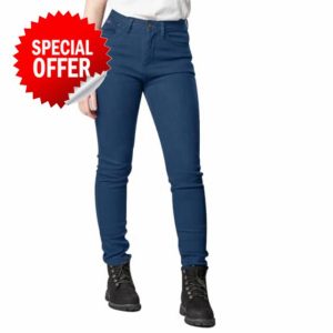 BGA Motorcycle Jeans for Women - Bikers Gear Australia Protective Motorbike Trousers Kevlar Stretch Motorbike Jeans Ladies with Removable Hip & Knee Armo