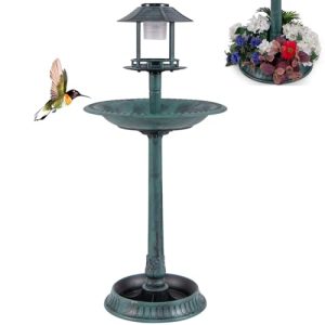4 in 1 Outdoor Birdbath Decoration with Feeder