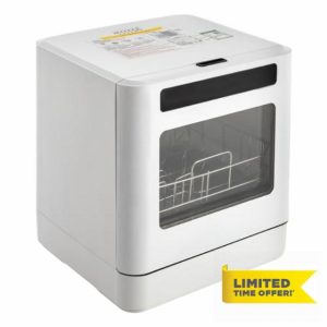 Compact Portable Dishwasher Countertop - Mini Dishwasher with 4 Programs