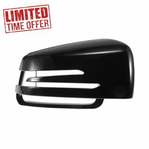 X AUTOHAUX Car Rear View Right Side Mirror Cover Cap Replacement Gloss Black for Mercedes Benz a Class W176 B Class C Class Mirror Guard Covers Exterior Trims