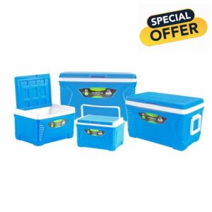 ROYALFORD Ice Cooler Box Camping Picnic Insulated Food Container-Ice Box Lock Lid with Carry Handle