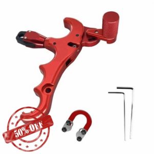Hperu Archery Release Aids Thumb D Rope Adjustable 4 Finger 360 Degree Rotating Bow Releaser Release Aid