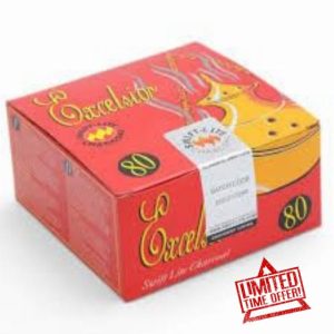 Excelsior Coal Discs 80-Pack x 4 | Quick Lighting | Ideal for Hookahs