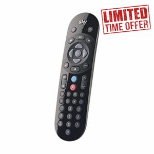Original SKY Q Voice Remote Control - Compatible with Sky Q 1TB or 2TB box plus the Sky Q Mini box - Official Sky Branded Retail Packaging - black - SKY135