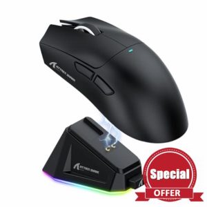 ATTACK SHARK X11 Gaming Mouse with Magnetic Charging Dock