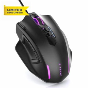Yeemie Large Gaming Mouse Wired Mouse for Big Hands - with 12400 DPI