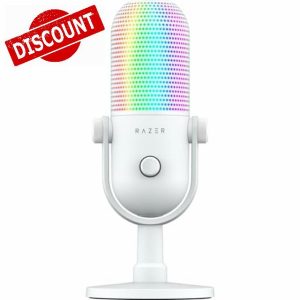 Razer Seiren V3 Chroma - RGB USB Microphone - Supercardioid Condenser Microphone with Tap-to-Mute (Reactive Lighting