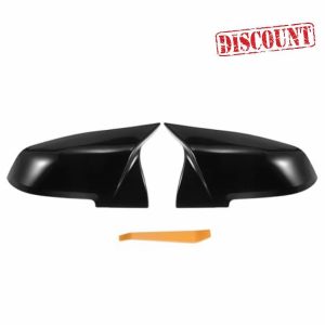 X AUTOHAUX Pair Car Rear View Driver Passenger Side Mirror Cover Cap Replacement Gloss Black for BMW F20 F22 F23 F30 F31 F32 F33 F36 F87 M2 Mirror Guard Covers