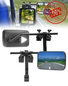 SUPAREE Convex Towing Mirrors Caravan Mirrors for Cars Caravan Towing Mirrors Pair Extensions Universal with Reflective Sticker for 4x4 Motorhome RV Vans 2Pcs