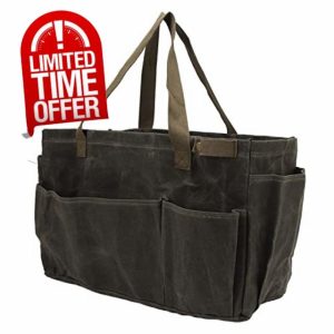 Gardening Tote Bag Garden Tool Bag Waterproof Large Capacity Garden Tote Organizer Bag Gardening Tool Kit Holder Canvas Bag