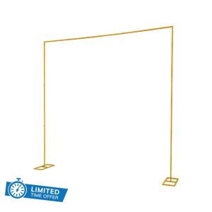 innyooc 3x3M Wedding Arch Backdrop Stand Metal Wedding Arch Frame Round Arch Square Backdrop Free Standing Flower Display Stand Backdrop Stand Balloon Flower Decor for Wedding Birthday Party