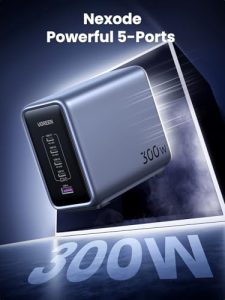 5 Ports Charging Station USB C Charger Block GaN Fast Charger Compatible with MacBook Pro M3/MacBook Air