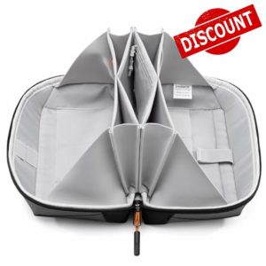 Inateck 180° Open Cable Organiser Bag Electronics Accessories Travel Bag Gadgets Organizer Splashproof