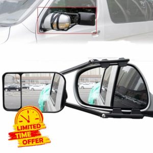 KACEPAR 1 Pack Car Towing Mirror Caravan Towing Mirrors Universal Towing Extension Flat Mirror Car Caravan Van Lorry Wide View Caravan Towing Mirrors Ca