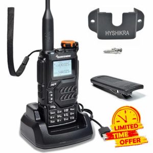 Quansheng UV-K5 VHF UHF Portable Walkie Talkie Rechargeable Two-way Radio (with Radio Holder) for Studio/Outdoor/Car (1 Pack)